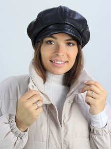 242К Кепка Кожа